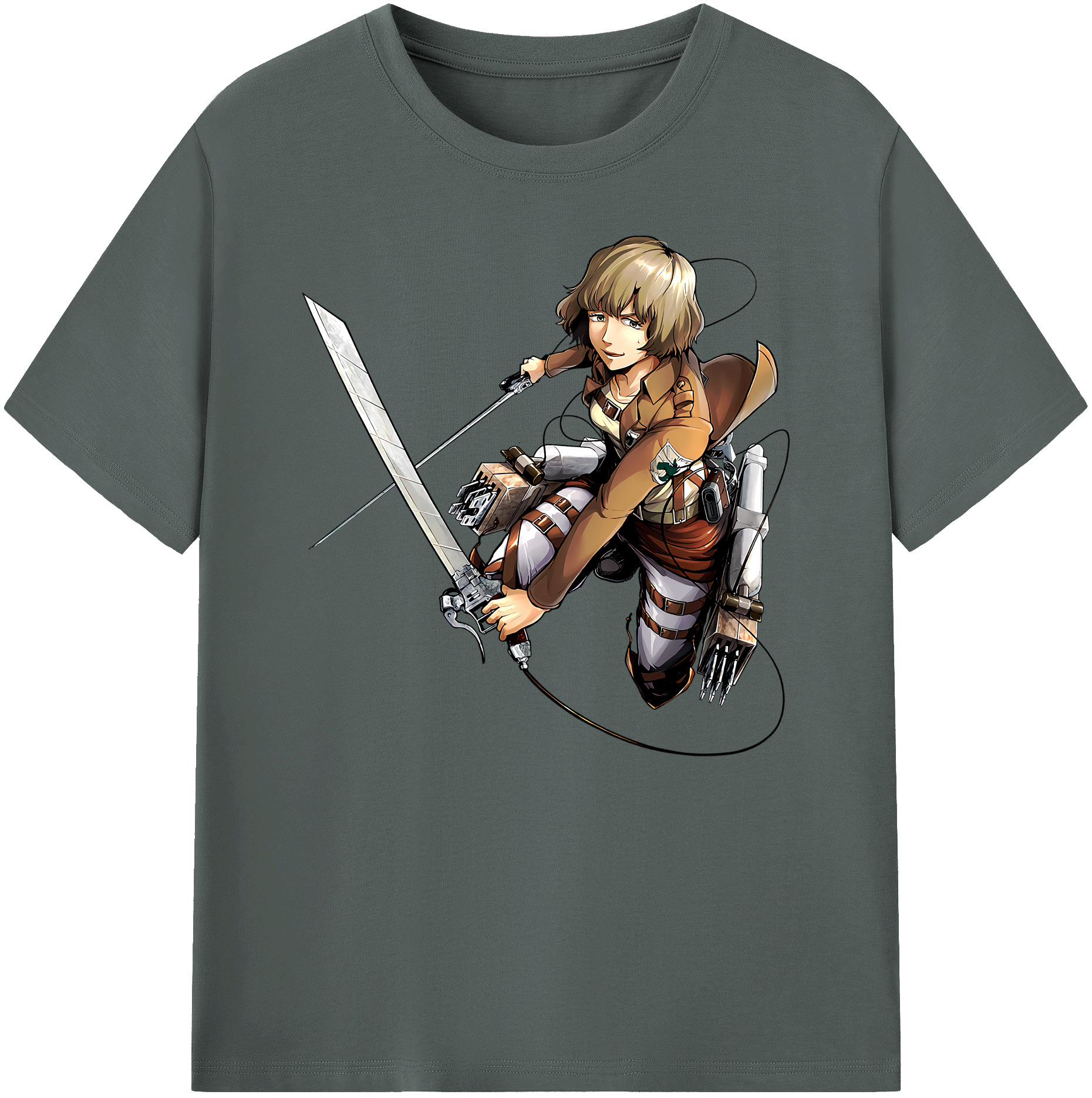 （画像用） 進撃の巨人 ヒツチ Attack on Titan Hitch 綿100％ メンズ半袖Tシャツ｜肌触りやわらか＆通気性